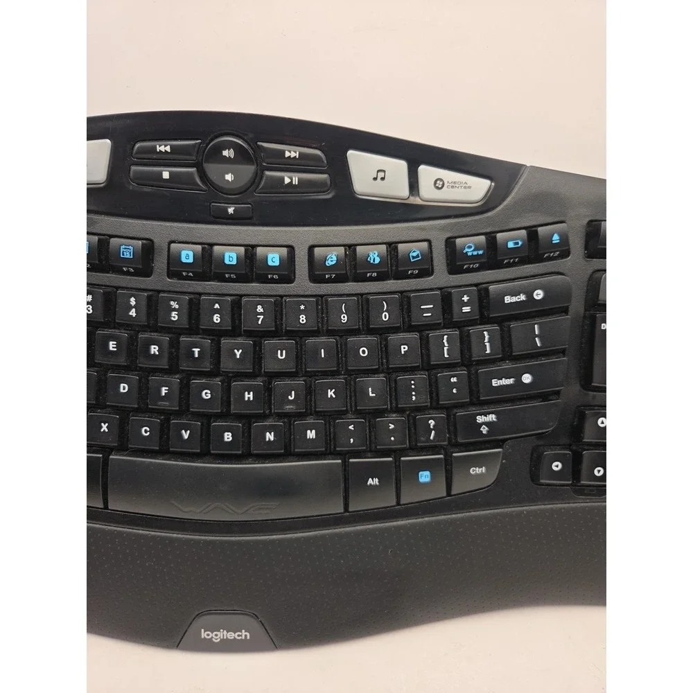 Logitech Wireless Comfort Wave K 350 Keyboard Palm Rest No USB Dongle WORKS